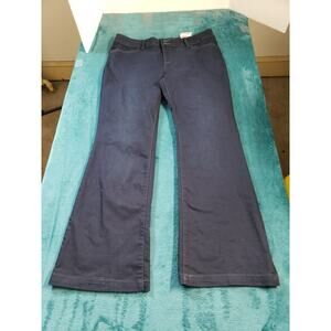 Liz Claiborne Jeans Size 12 Short Womens Blue Stretch Pants Mid Rise Bootcut NWT